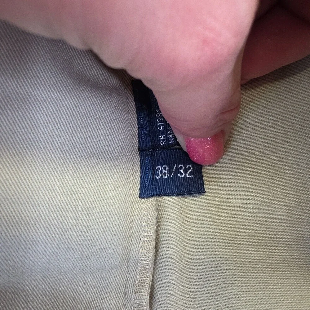 Polo Ralph Lauren‎ Hammond Pants Mens 38x32 Khaki Straight Pleated Preppy 35x30